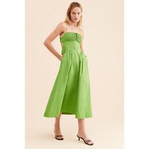 FREE PEOPLE Women's Fifi Midi Dress Size S In Green